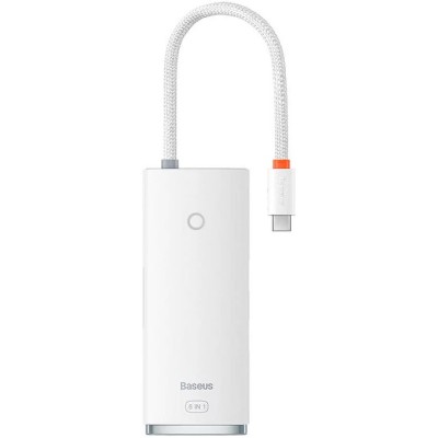 Baseus Lite Sorozat Hub 6 az 1-ben USB-C - 2x USB 3.0 + USB-C PD + HDMI + SD/TF (fehér) Baseus Lite Sorozat Hub 6 az 1-ben USB-C - 2x USB 3.0 + USB-C PD + HDMI + SD/TF (fehér)
