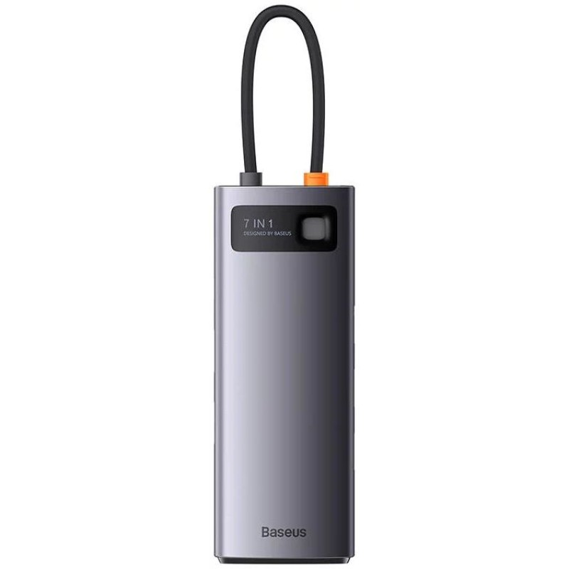 Baseus Metal Gleam Series 7 az 1-ben hub, USB-C - 3x USB 3.0 + 2x HDMI + USB-C PD + Ethernet RJ45 Baseus Metal Gleam Series 7 az 1-ben hub, USB-C - 3x USB 3.0 + 2x HDMI + USB-C PD + Ethernet RJ45