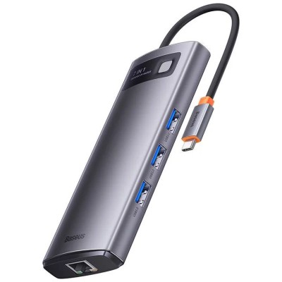 Baseus Metal Gleam Series 7 az 1-ben hub, USB-C - 3x USB 3.0 + 2x HDMI + USB-C PD + Ethernet RJ45 Baseus Metal Gleam Series 7 az 1-ben hub, USB-C - 3x USB 3.0 + 2x HDMI + USB-C PD + Ethernet RJ45