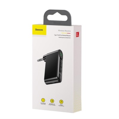 Baseus Qiyin AUX vevő Bluetooth 5.0 (fekete) Baseus Qiyin AUX vevő Bluetooth 5.0 (fekete)