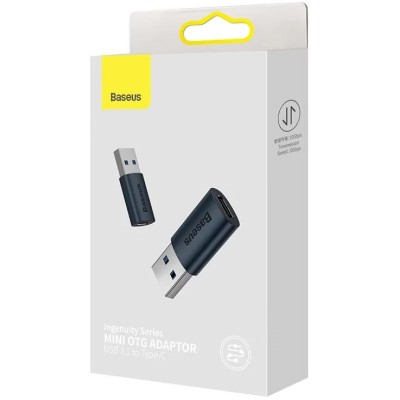 Baseus Ingenuity USB-A – USB-C OTG adapter - Kék Baseus Ingenuity USB-A – USB-C OTG adapter - Kék