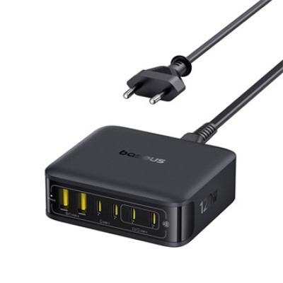 Baseus EnerFill FH21 asztali töltőállomás 120W, 4×USB-C + 2×USB-A – fekete