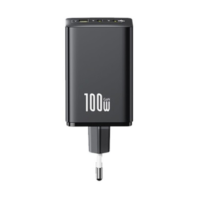 Baseus EnerFill FE11 hálózati töltő 100W, 2×USB-C + USB-A – fekete