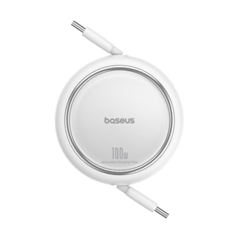 Baseus Free2Draw Mini behúzható USB-C–USB-C kábel 100W, 1 m – fehér Baseus Free2Draw Mini behúzható USB-C–USB-C kábel 100W, 1 m – fehér